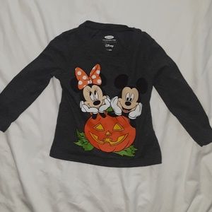 Long sleeve toddler girl Mickey/Minnie Mouse top